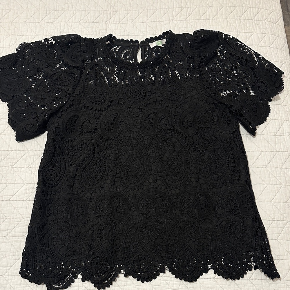 JADE Black Lace Women's Top